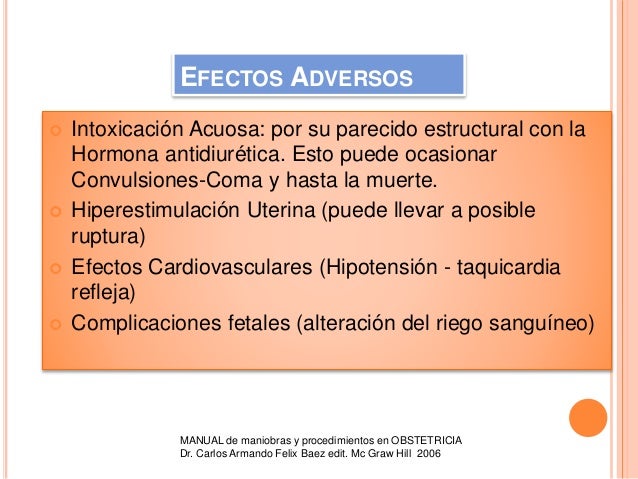 intoxicacion hidrica por oxitocina